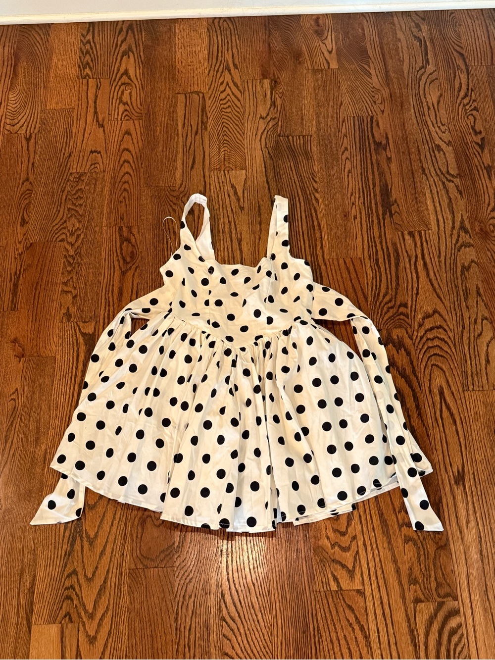 Altar'd State White Tank Top with Black Polka Dots